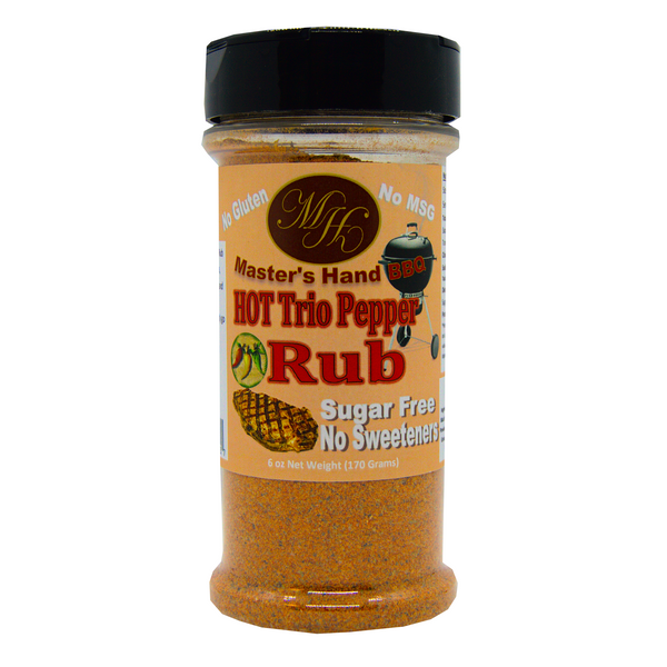 Trio Pepper Rub Hot Jar 8oz