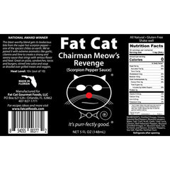 Fat Cat "Chairman Meow's Revenge" Scorpion Pepper Sauce 3-Pack Bundle